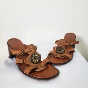 Vintage made in Italy Leather Heeled Sandal